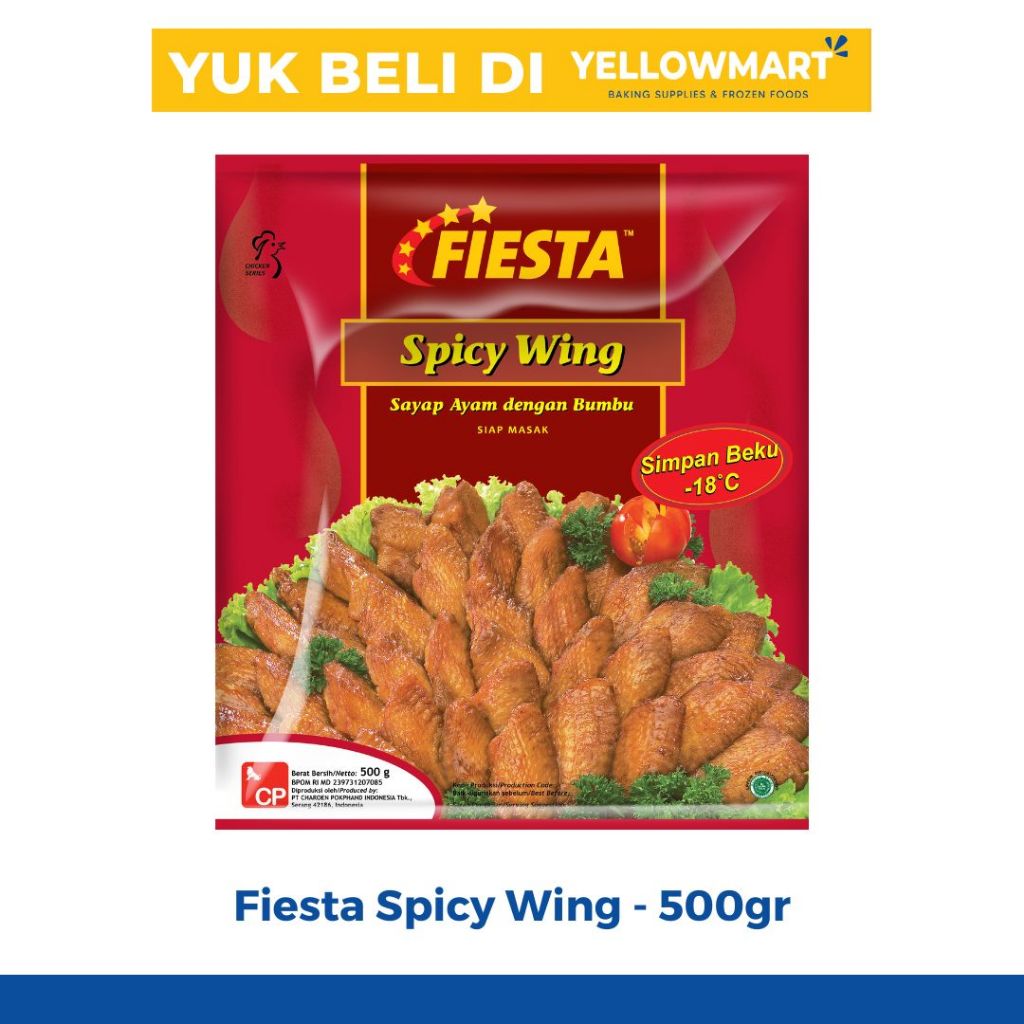 

Fiesta Spicy Wings 500gr - Sayap Ayam dengan Bumbu