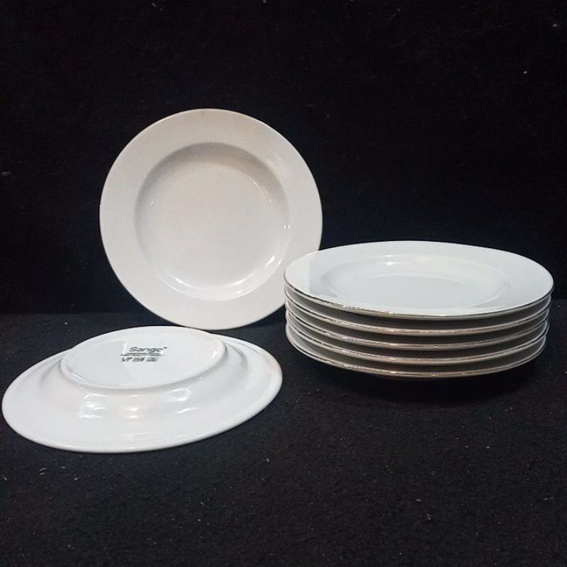 SANGO PIRING KUE FLAT 6.5" Warna Putih TYPE 1610