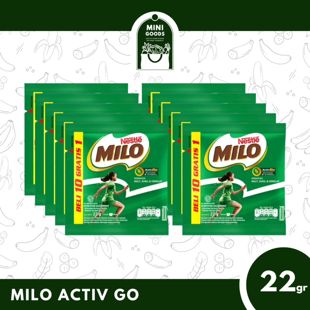 

MILO ACTIV-GO Susu Coklat Sachet Renceng 22 gr (10 Pcs)