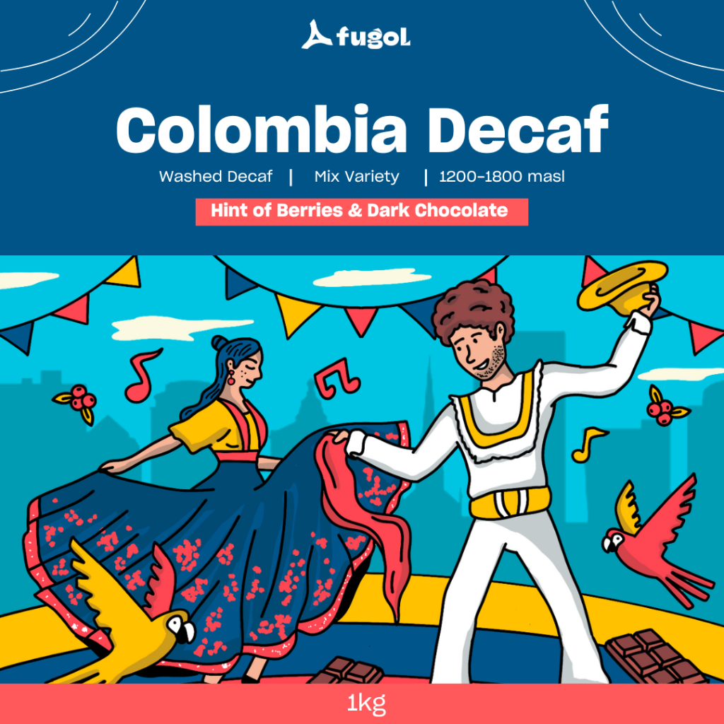 

Biji Kopi Arabika COLOMBIA DECAF (1 KG) Single Origin Coffee
