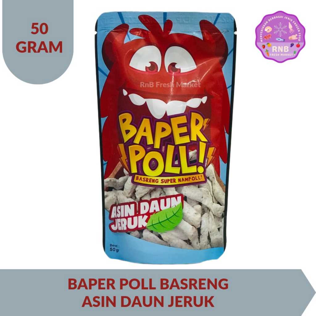 

Baper Poll Basreng Asin Daun Jeruk 50 Gram