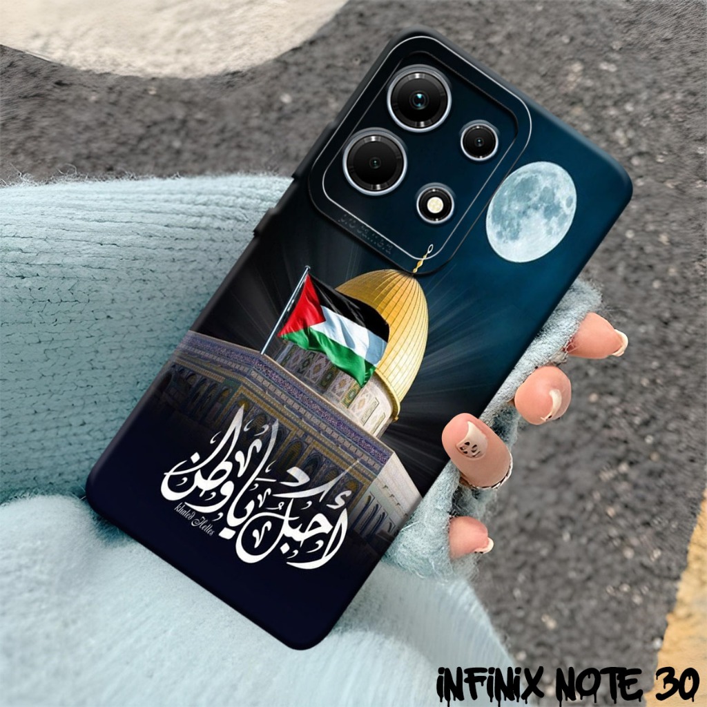 Caricase Casing INFINIX NOTE 30 Fashion  Free Palestina Softcase Casing & Cover Hp Case Murah 119
