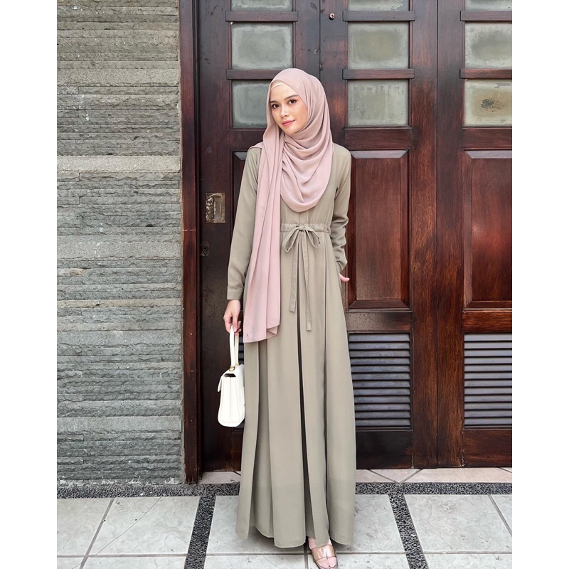 Best Deals Elmiza - Rahayu Dress Bahan Premium Wollycrepe Dress Wanita Remaja Terbaru Elegan