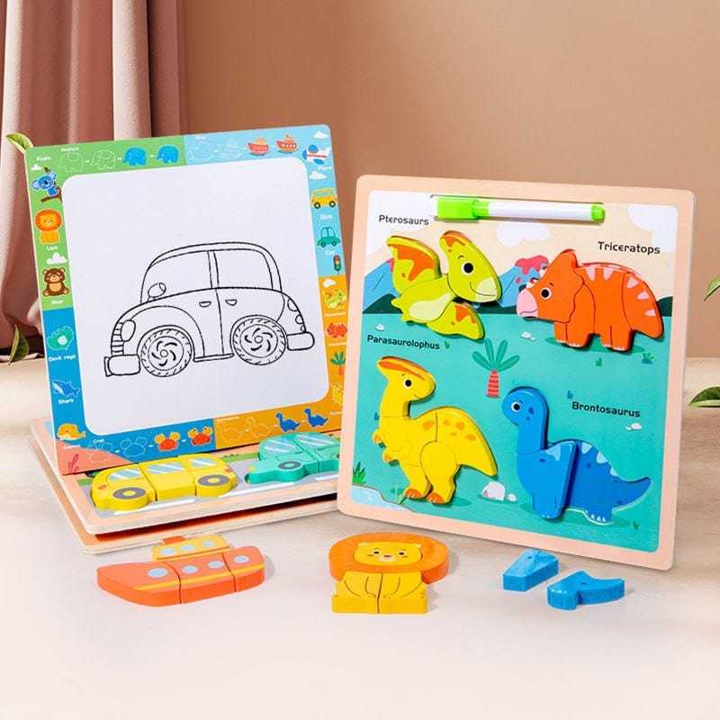 Bisa COD/Mainan Puzzle Kayu Import/Mainan Puzzle 3D Wooden Toys Puzzle Kayu Mainan Edukasi Anak/PUZZ