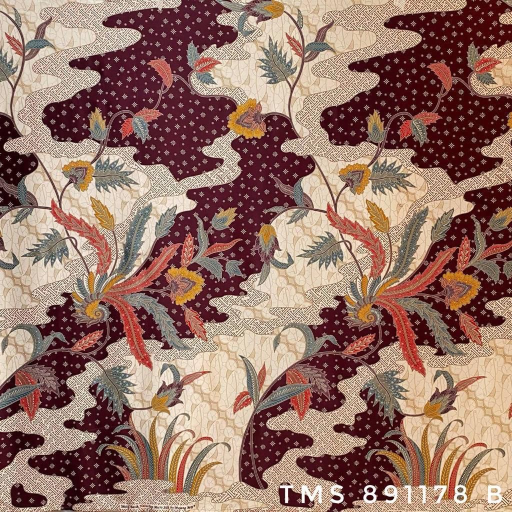 Kain Batik kemeja dress sanjit segaraman Mojang MB warna Merah by Batik Heritage