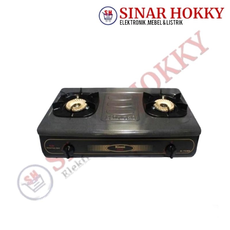 KOMPOR GAS RINNAI 712BGX(API TORNADO)/KOMPOR 2 TUNGKU/KOMPOR API BESAR