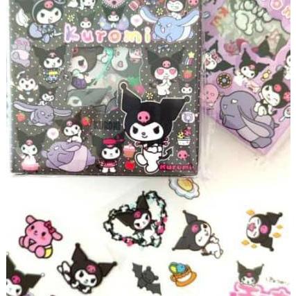 

READY STOK STICKER KUROMI ANAK BOX KECIL ISI 100 LBR WATERPROOF STICKER ANAK LUCU KUROMI