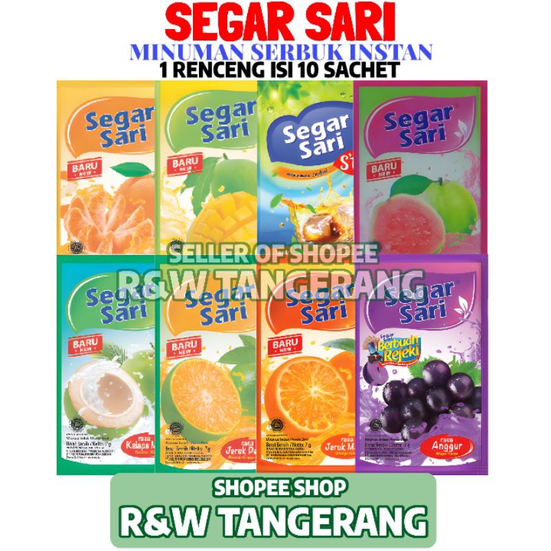 

Minuman Segar Sari Serbuk 1 Renceng Isi 10 Sachet