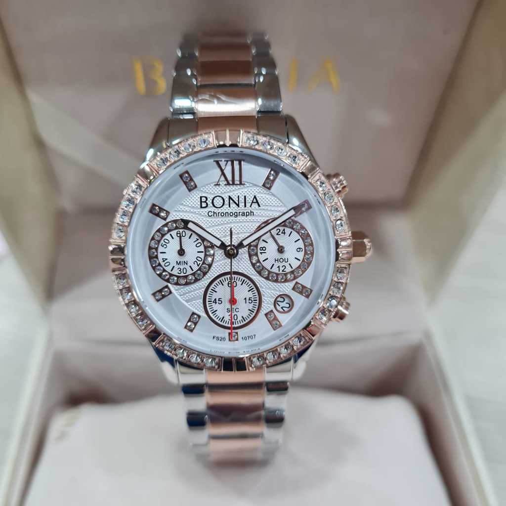 Jam Tangan Wanita Bonia Ring Diamond Chrono aktif Promo 