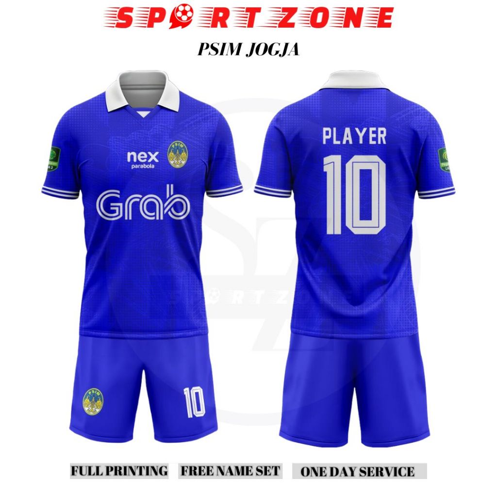 Jersey baju bola PSIM JOGJA LIGA 2 2023-2024 Full Printing Free nameset