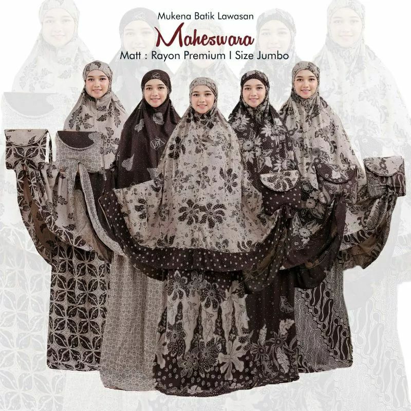Mukena Batik Lawasan Premium Mukena Batik Sogan Mukena Batik Terbaru Matt Rayon Adem