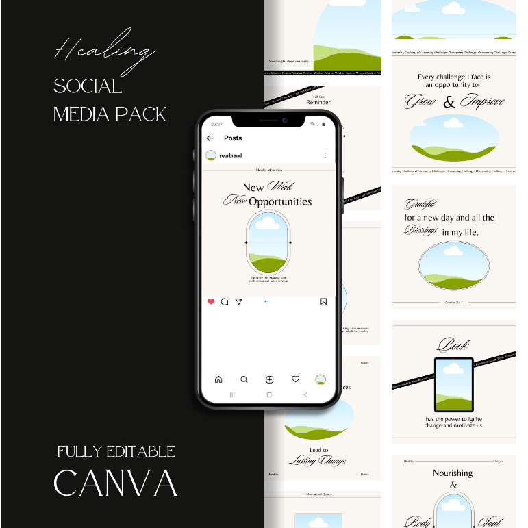 Desain 30 Template Canva Instagram Feed/Post Skincare | Premium Design for Skincare |  Bisa Diedit d