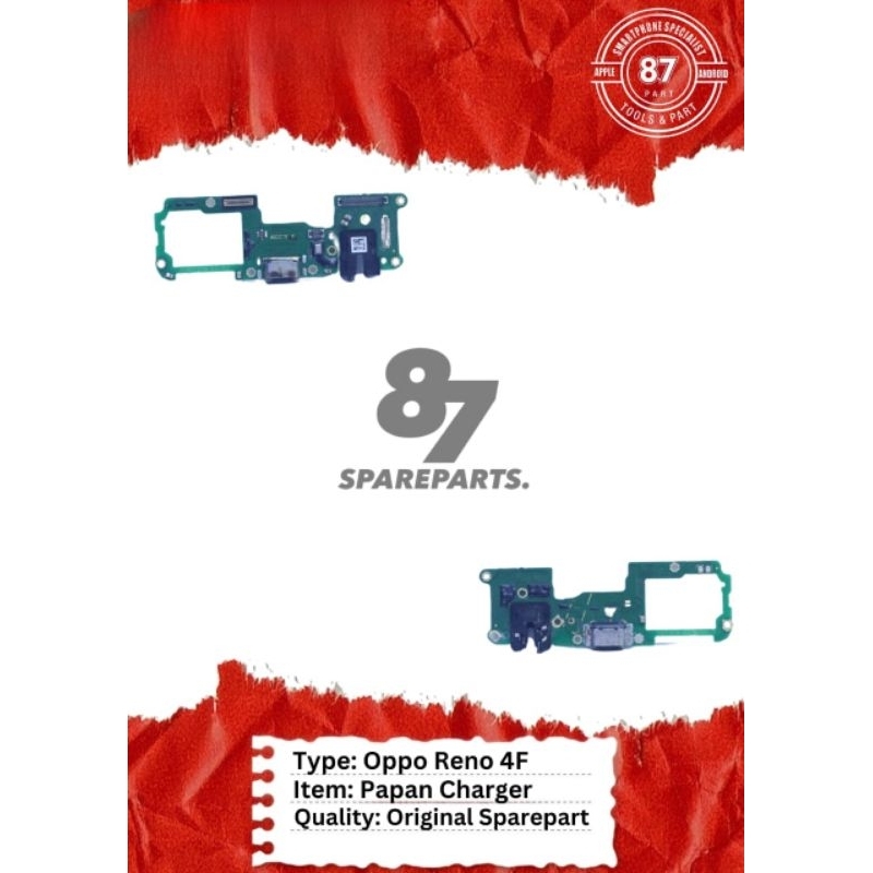 Board / Papan Cas / Papan Charger Oppo Reno 4F Original Quality Sparepart