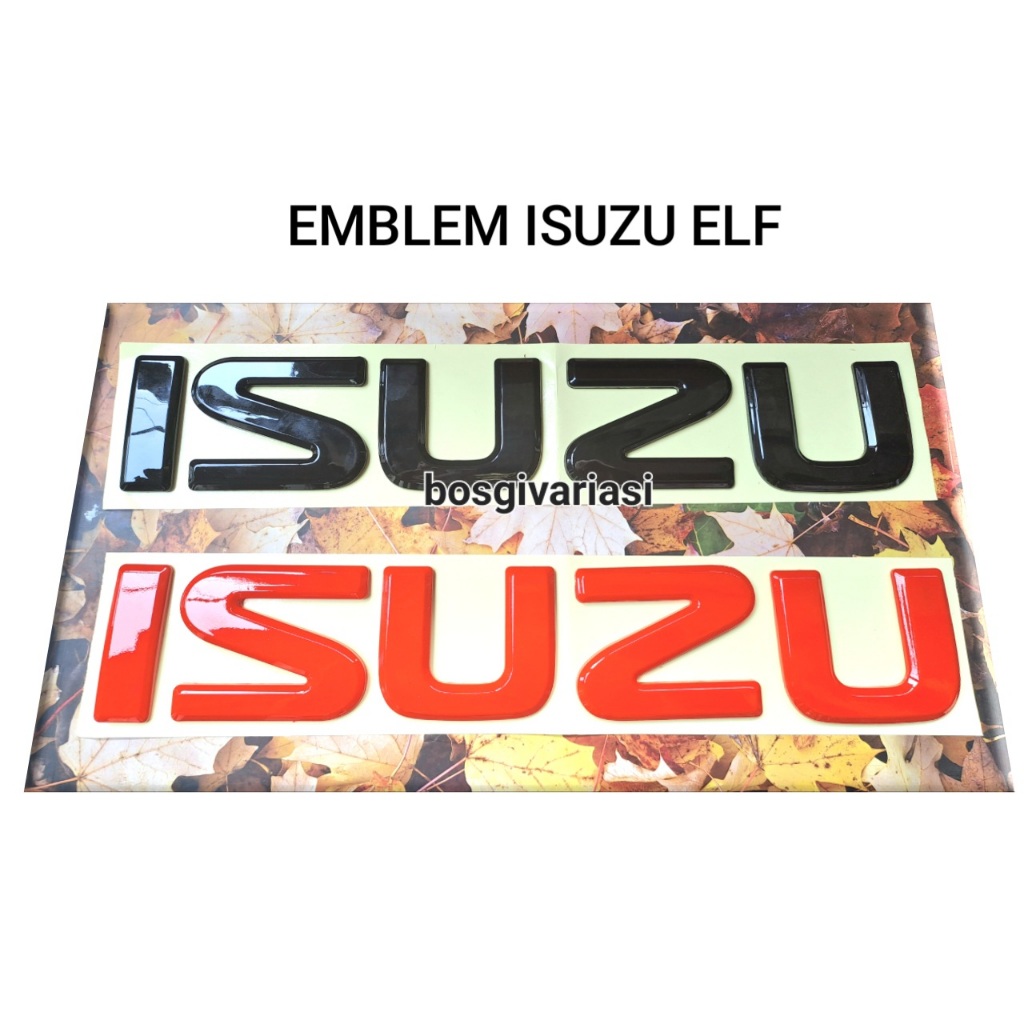 Emblem Logo Timbul Isuzu Elf Kabin isuzu elf nkr 71 nhr 55 traga / Emblem Isuzu Elf Variasi Merah hi