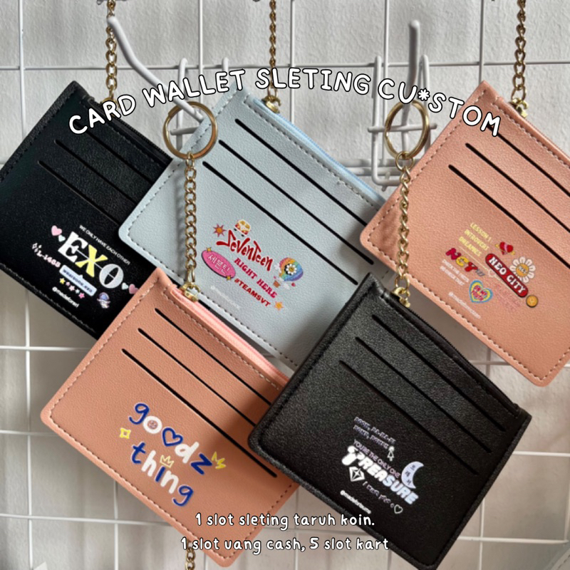 CARD WALLET KOIN UANG CASH CUSTOM SLETING KPOP ANIME BEBAS DESIGN HAMPERS FREEBIES
