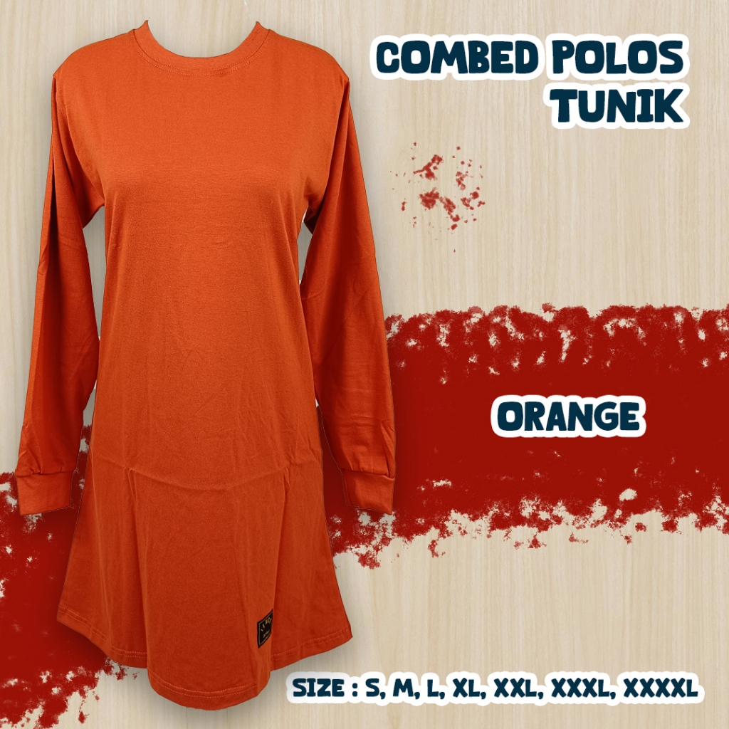 S-XXXL Kaos Polos Tunik Oblong Muslimah Syari/Seragam Olahraga/Reuni/Outbond