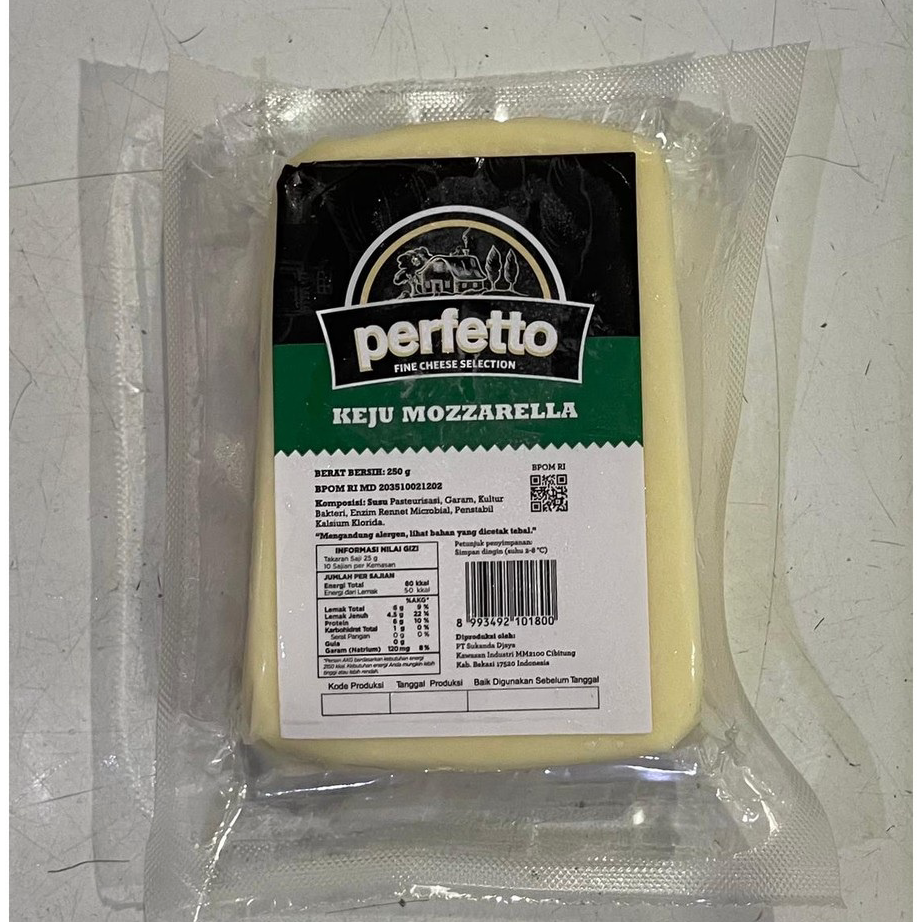 

GTSM8859 ✔✔SALE✔✔ Mozzarela Cheese - Keju Mozarella Cheese Perfetto 250gr - Gosend/Grab Onlyy!