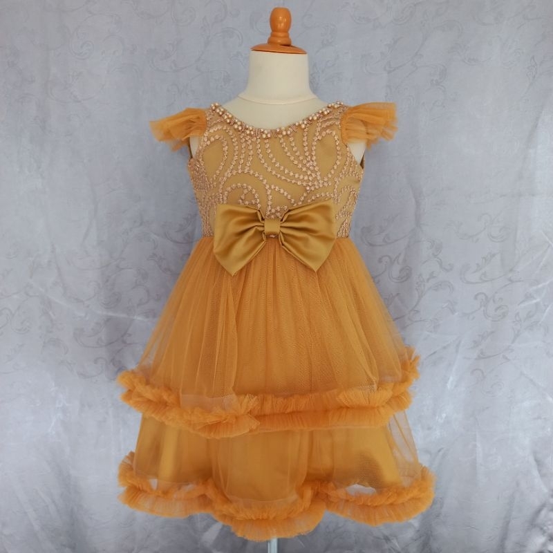 Gaun Natal Anak Mewah (gaun tile)