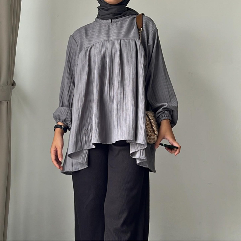 MORIA CRINGKLE BLOUSE by Yellowfacy