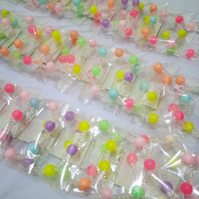 Grosir 12 pcs Gelang Manik Manik Aesthetic / Grosir Gelang Manik Anak / Gelang Mute Anak / Gelang Mo