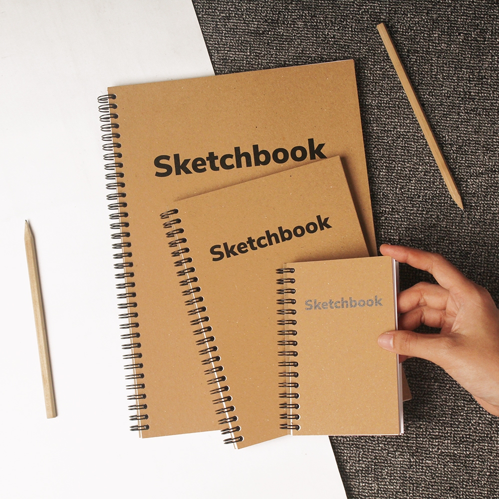

Bukuqu Sketsa book - Sketchbook Kraft Ring - Kraft paper Sketch book