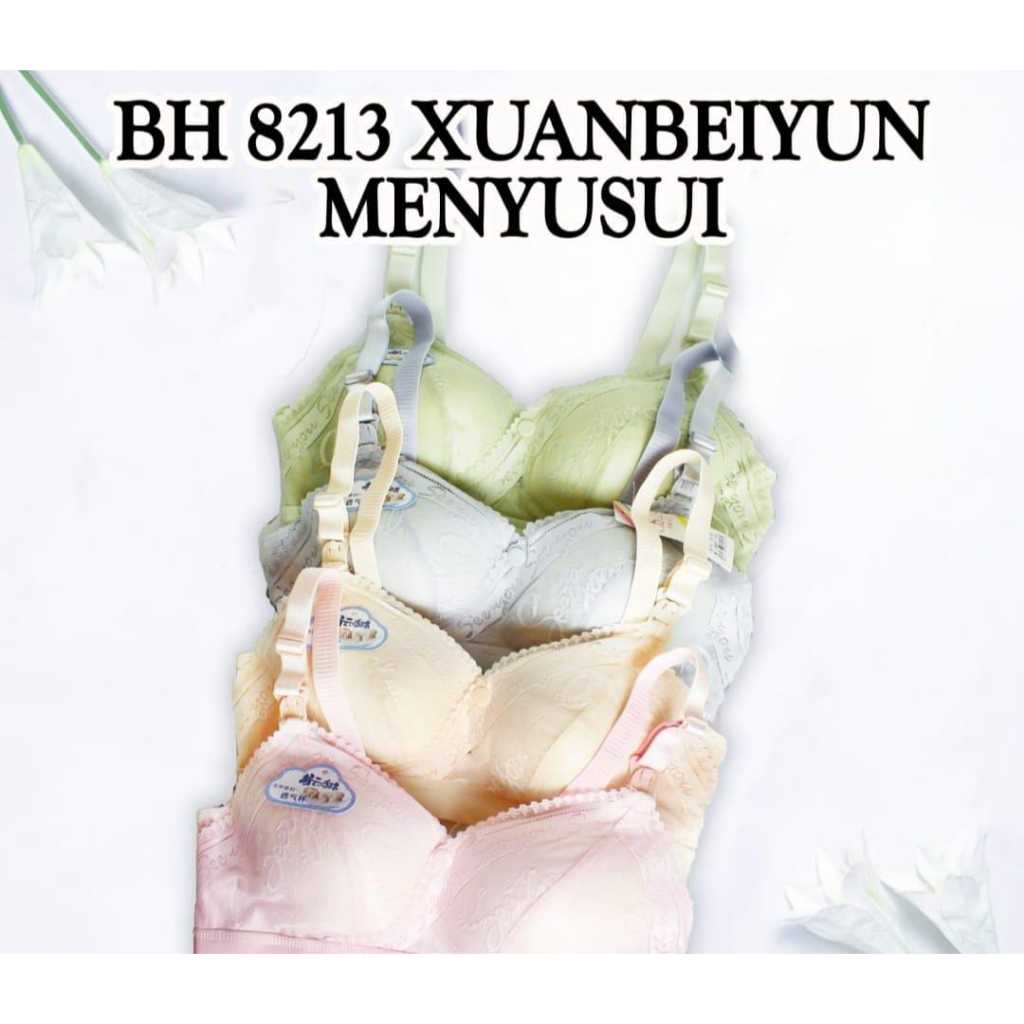 Bra bh menyusui maternity renda kancing 2 in 1 atas dan depan motif