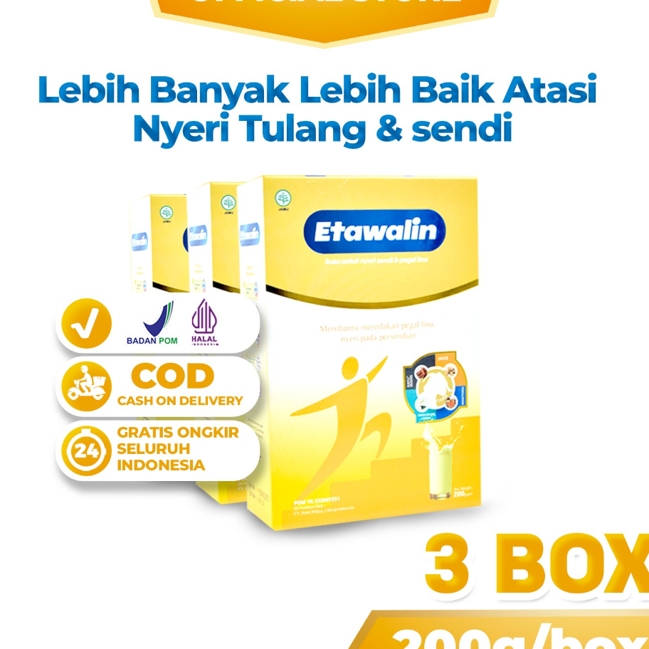 

LXLJ2126 (COD )NEW_PRODUCT Etawalin 3 Box - Susu Kambing Etawalin Asli Original Atasi Nyeri Sendi dan Tulang