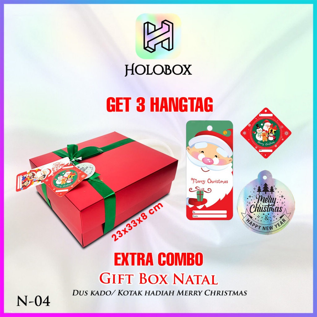 

Box Kado - Kotak Hadiah Metalize Special Natal - Premium Natal - N-04