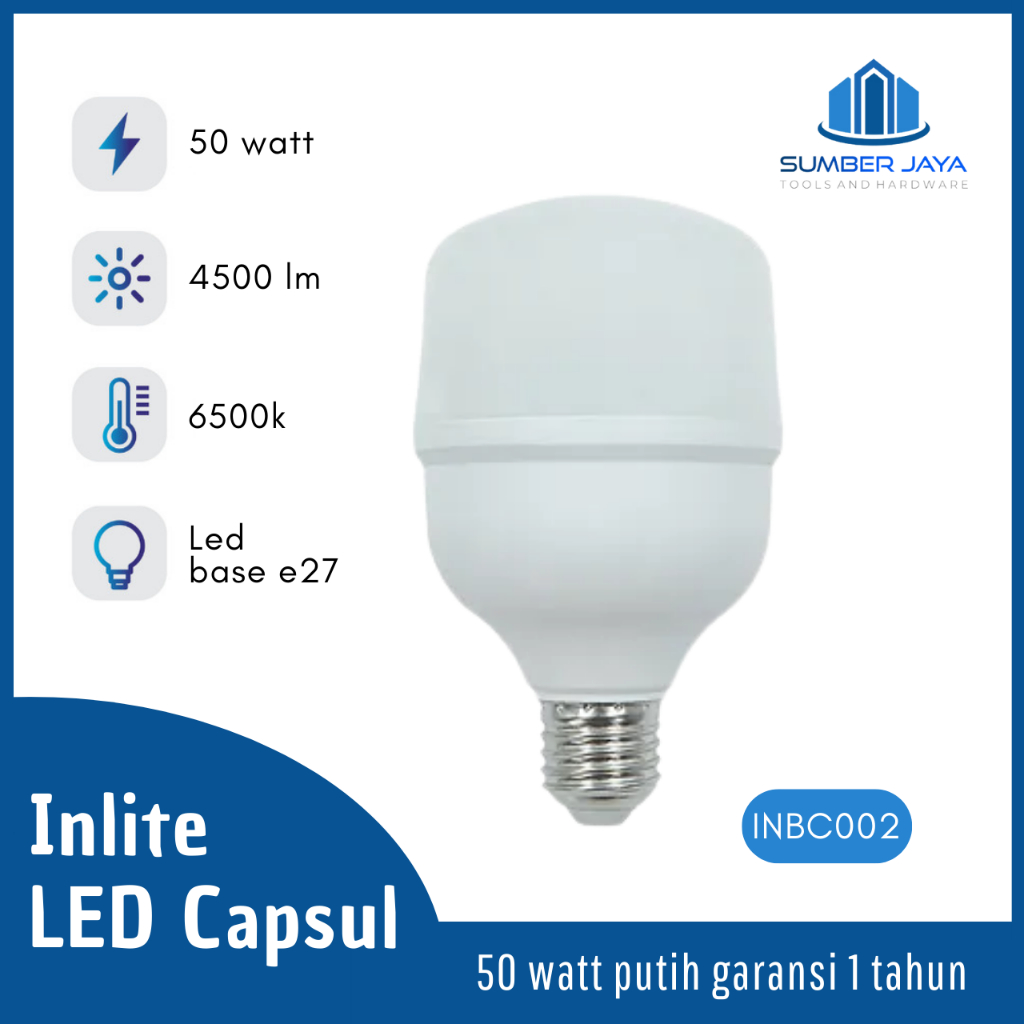 LAMPU LED MURAH BERGARANSI INLITE 50 WATT