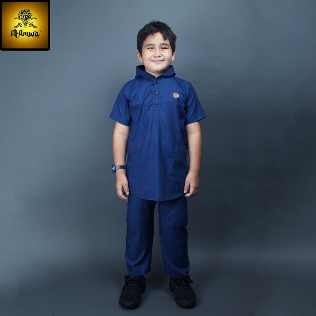 Setelan Kurta Hoodie Anak Al Amwa