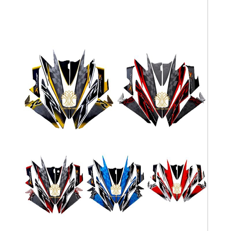 Stiker Striping Lis Les Motor Honda Supra X 125 R CW 2008 Standar