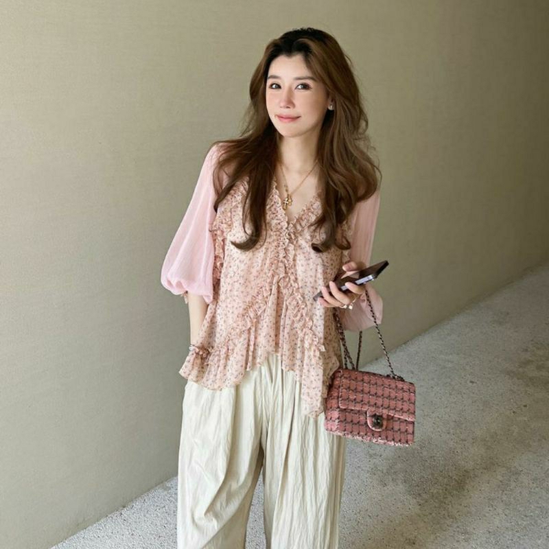 ELVA RUFFLE TOP IMPORT 2279 BC