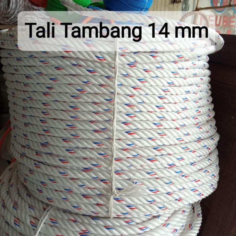 

Tali Tambang 14mm PPD 20 Meter / Tali Tampar 14mm Putih 20METER