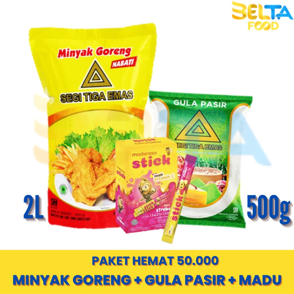 

PROMO! PAKET HEMAT 50RB MINYAK GORENG + GULA PASIR + MADURASA