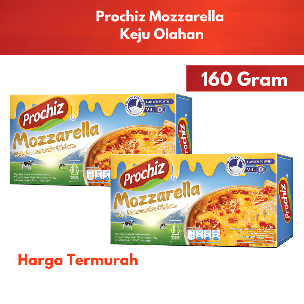 

Prochiz Mozzarella Keju Olahan 160 Gram