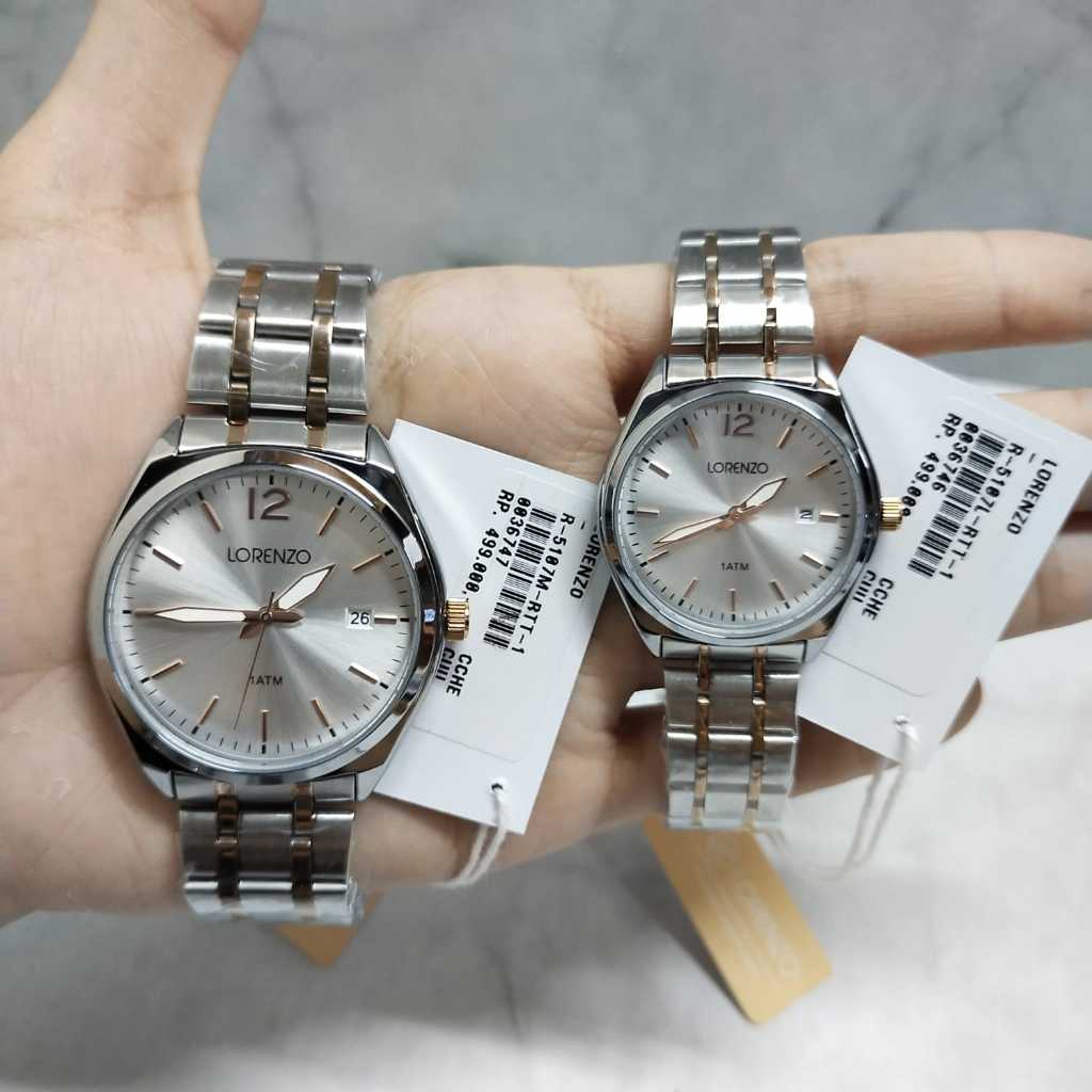 Jam Tangan Couple Pasangan  Lorenzo R-5107