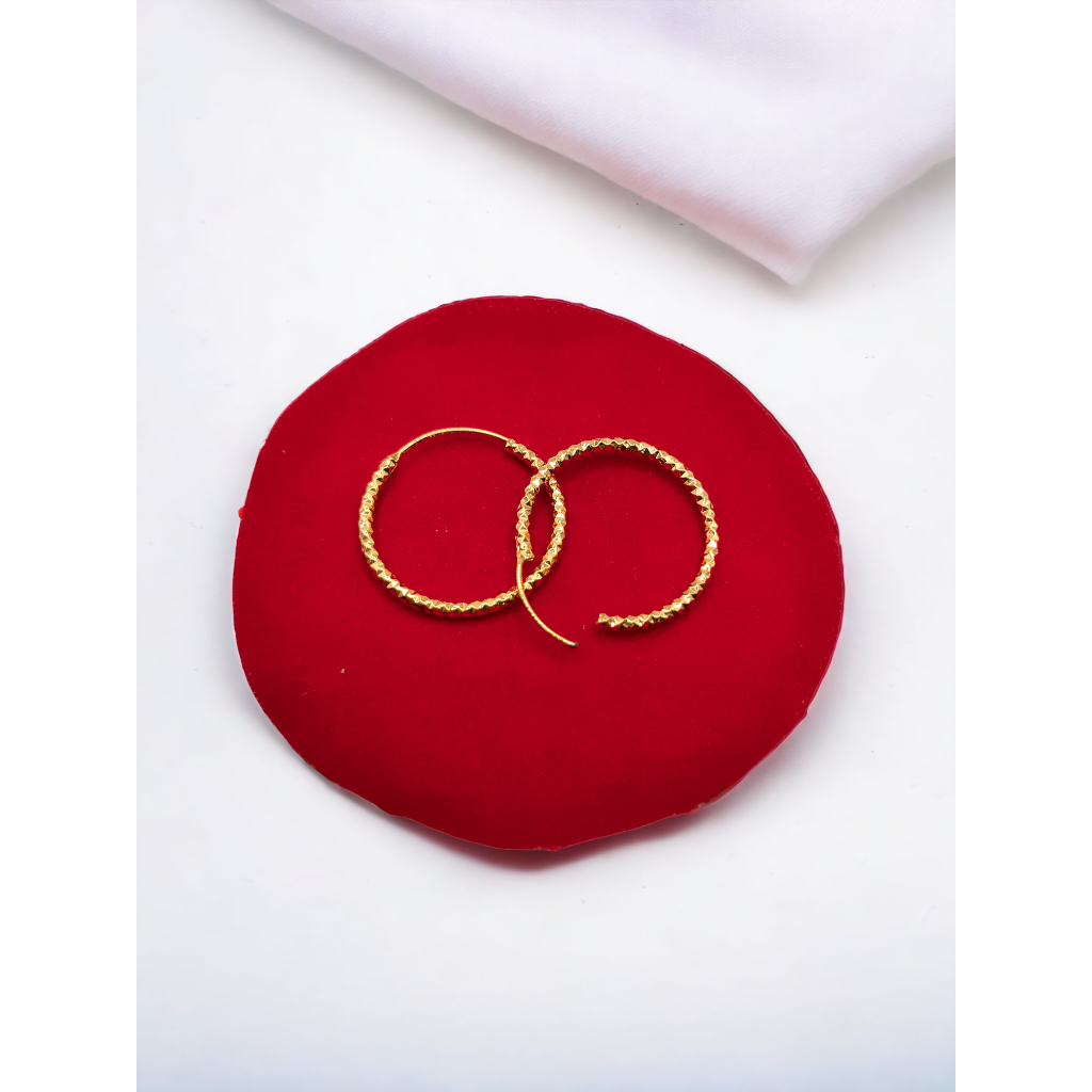 anting gipsi ukir dewasa ukuran 25 mm