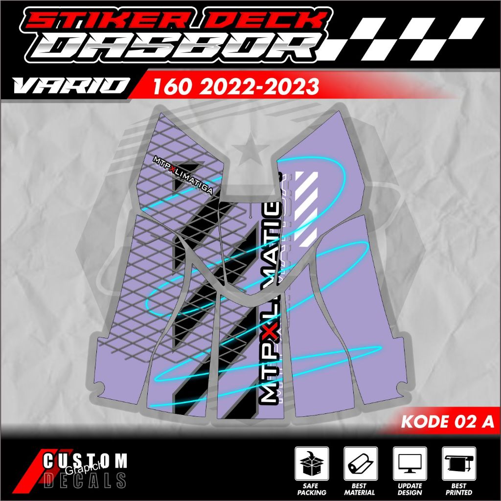 Striping Dashboard Vario 160 Pelindung Dashboard Tankpad vario deckpad Vario 160 2022
