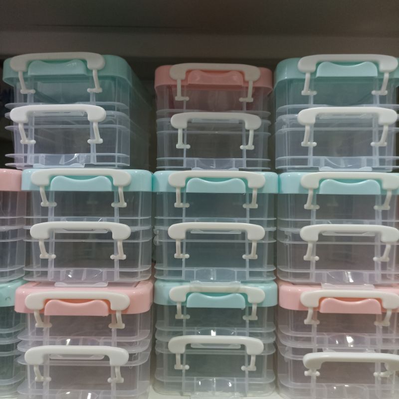 [PO] PC/PHOTOCARD STORAGE BOX MR.DIY KOTAK PENYIMPANAN 2 TINGKAT