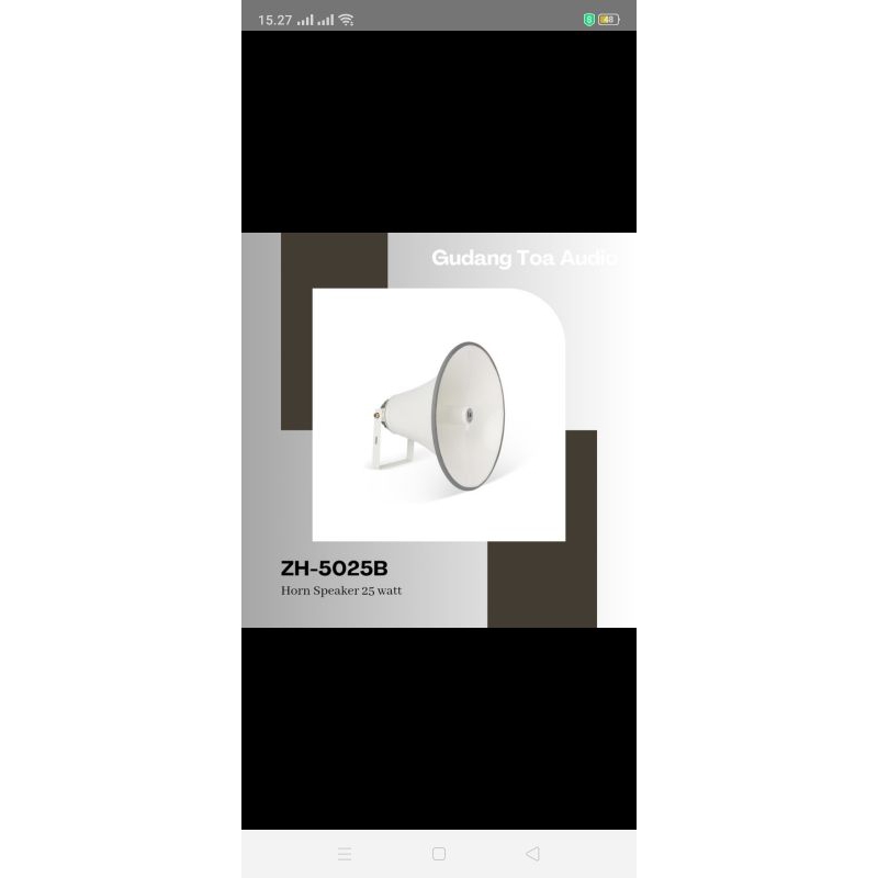 Horn speaker Toa corong masjid zh 5025b 25watt