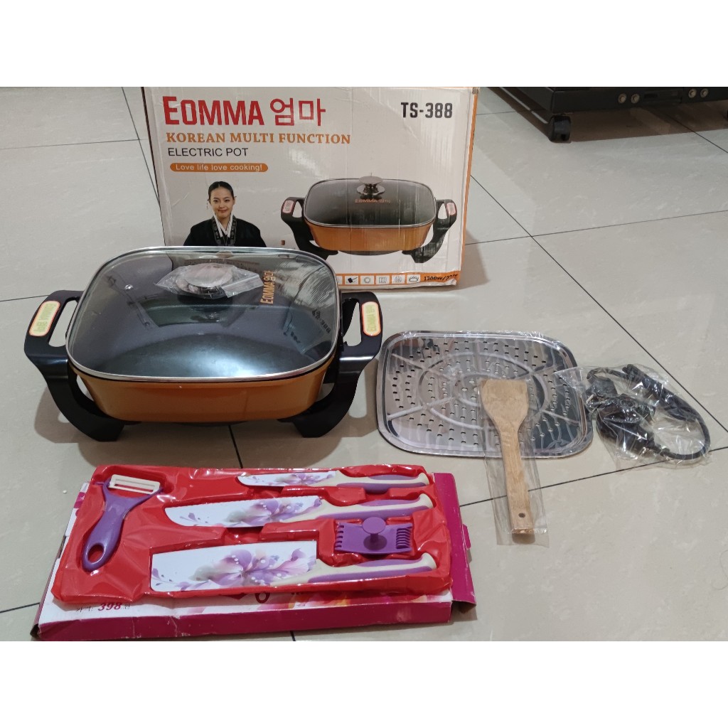 Panci elektrik serbaguna / panci kukus elektrik korea / panti tumis teplon