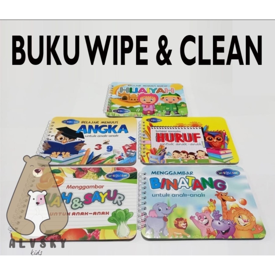 

BUKU EDUKASI AKTIVITAS ANAK WIPE & CLEAN / WIPE CLEAN ACTIVITY BOOK