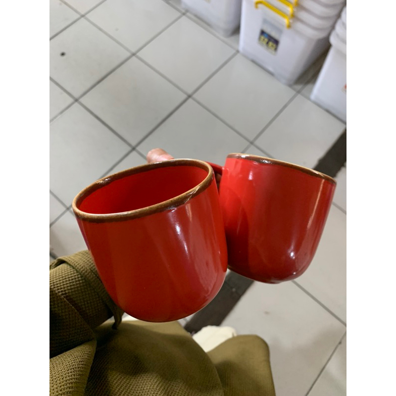 [DAPAT 2] gelas mug besar cherry red keramik couple