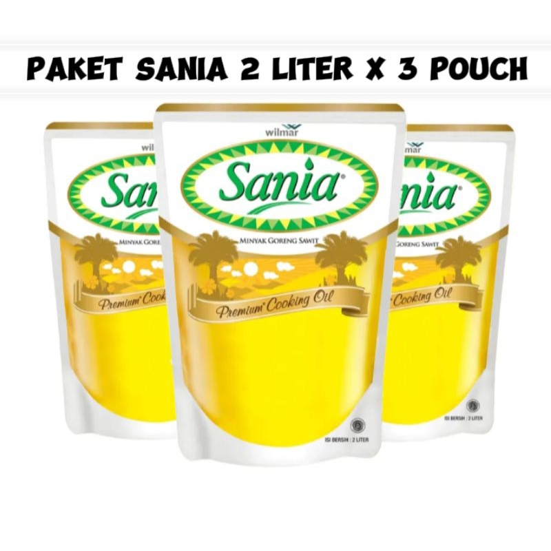 

Paket minyak sania 2 liter x 3 pcs