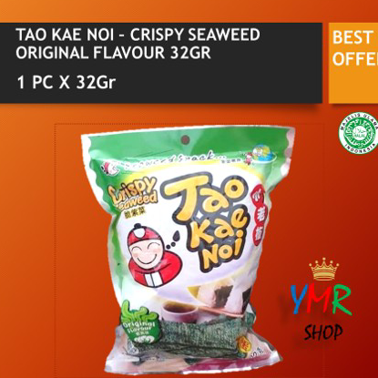 

Ready Tao Kae Noi Crispy Seaweed Tomato Original Hot Spicy Seafood Japanese Tom Yum Gong Tomyam 32 Gr Ready