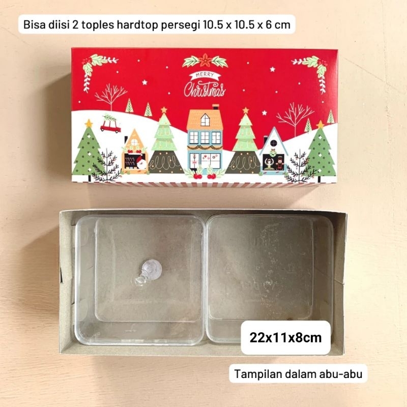 

2pcs Kotak Hampers Natal Christmas 22x11x8cm ECO