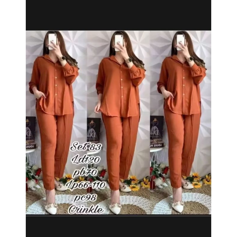 on set wanita dewasa setelan andin terbaru pakaian viral