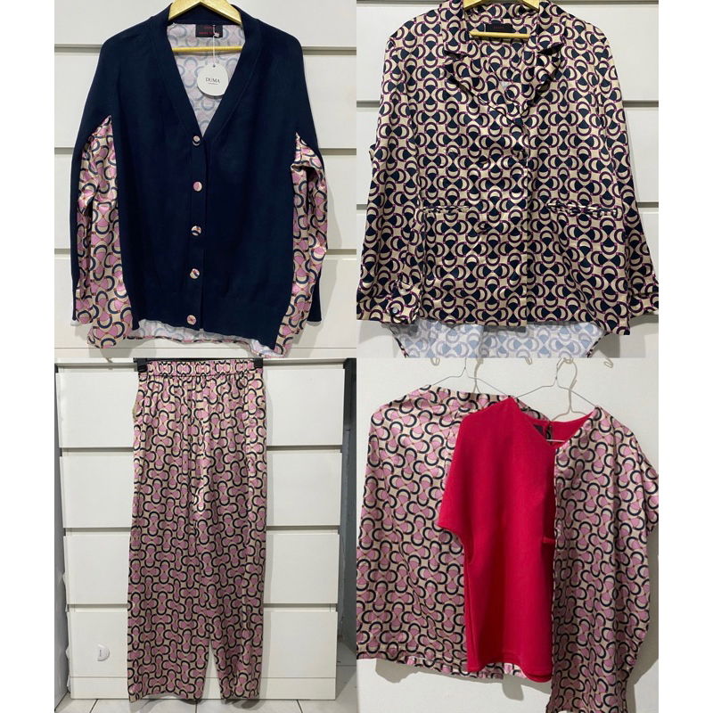 NEW WITH TAG - Duma X Nagita Gigi Cardigan Chai Blazer Loran Pants Pink Navy Top Atasan Outer Cardi 