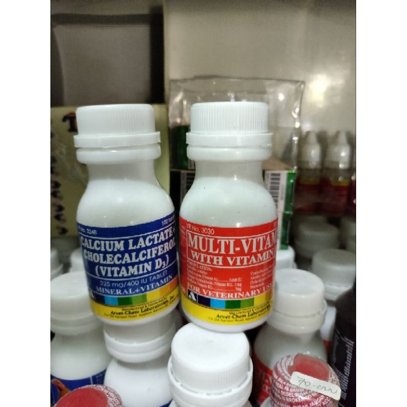 PAKET MULTIVITAMIN DAN CALCIUM LACTATE UNTUK AYAM