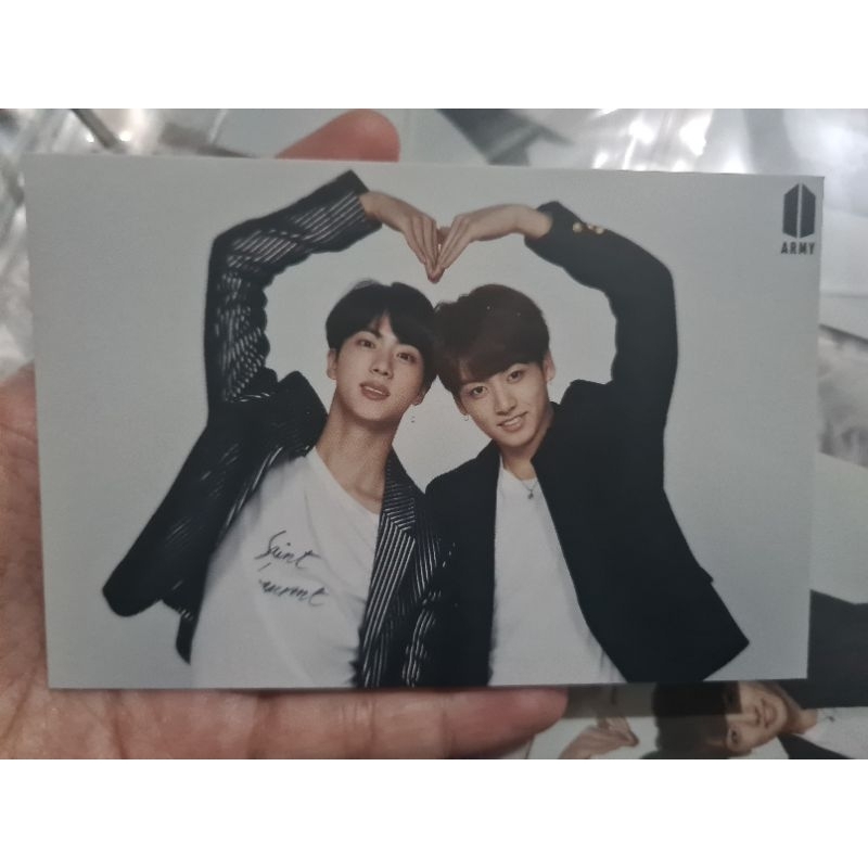 BTS - Jin dan Jungkook unit army booth postcard (wings tour final)